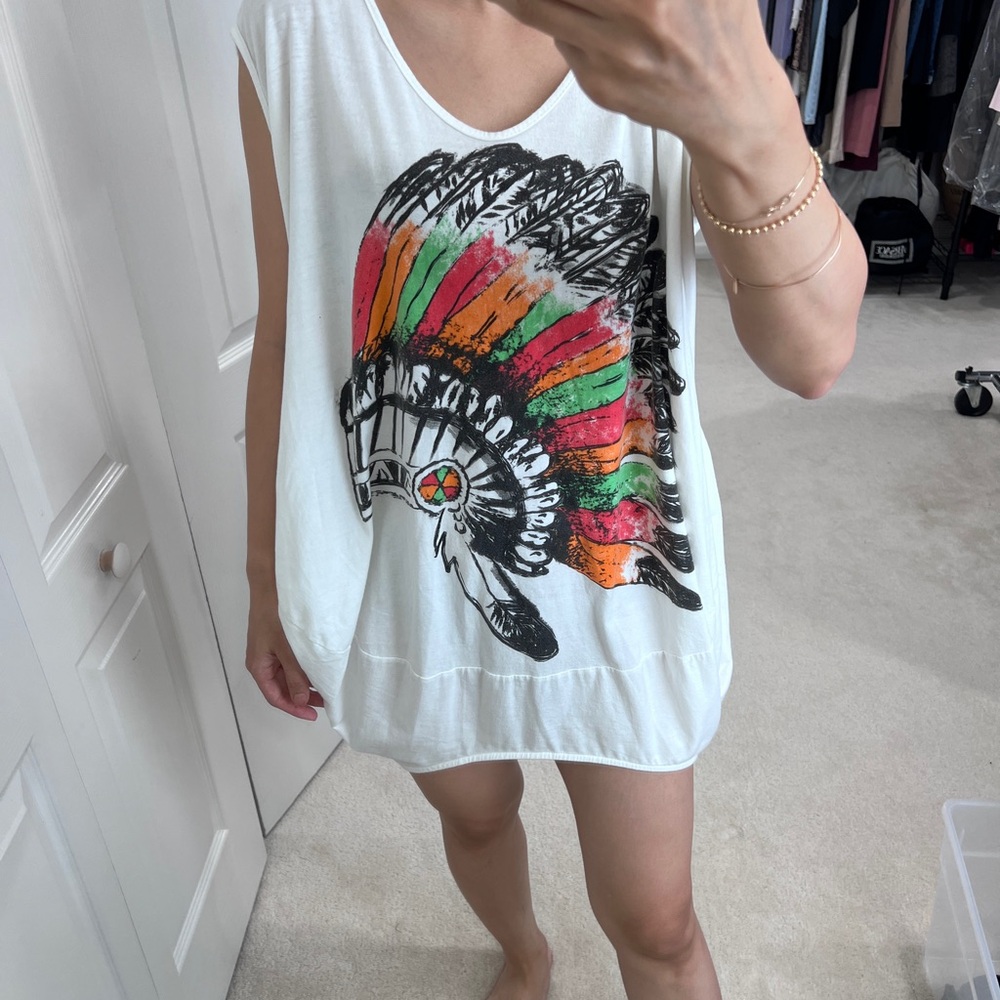 Discovery White Tee with Colorful Graphic